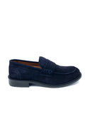 BRAWN’S mocassino blu scamosciato