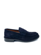 BRAWN’S mocassino blu scamosciato