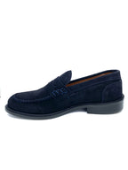 BRAWN’S mocassino blu scamosciato