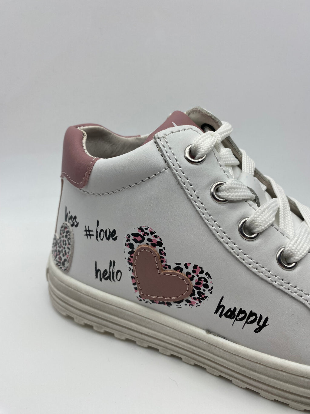 NATURINO orvay zip high bianco-rosa