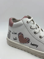 NATURINO orvay zip high bianco-rosa