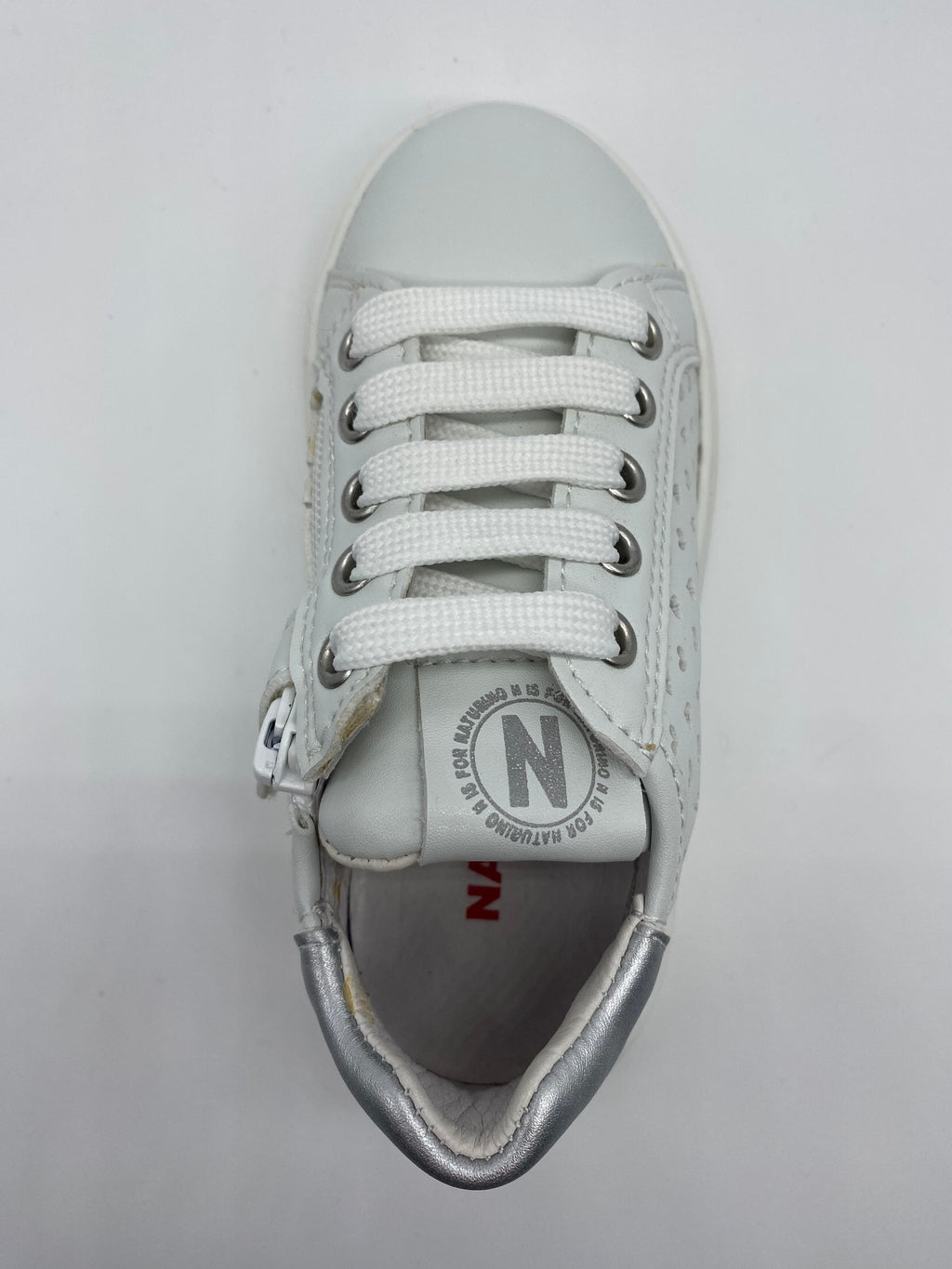 NATURINO Taula zip bianco-argento