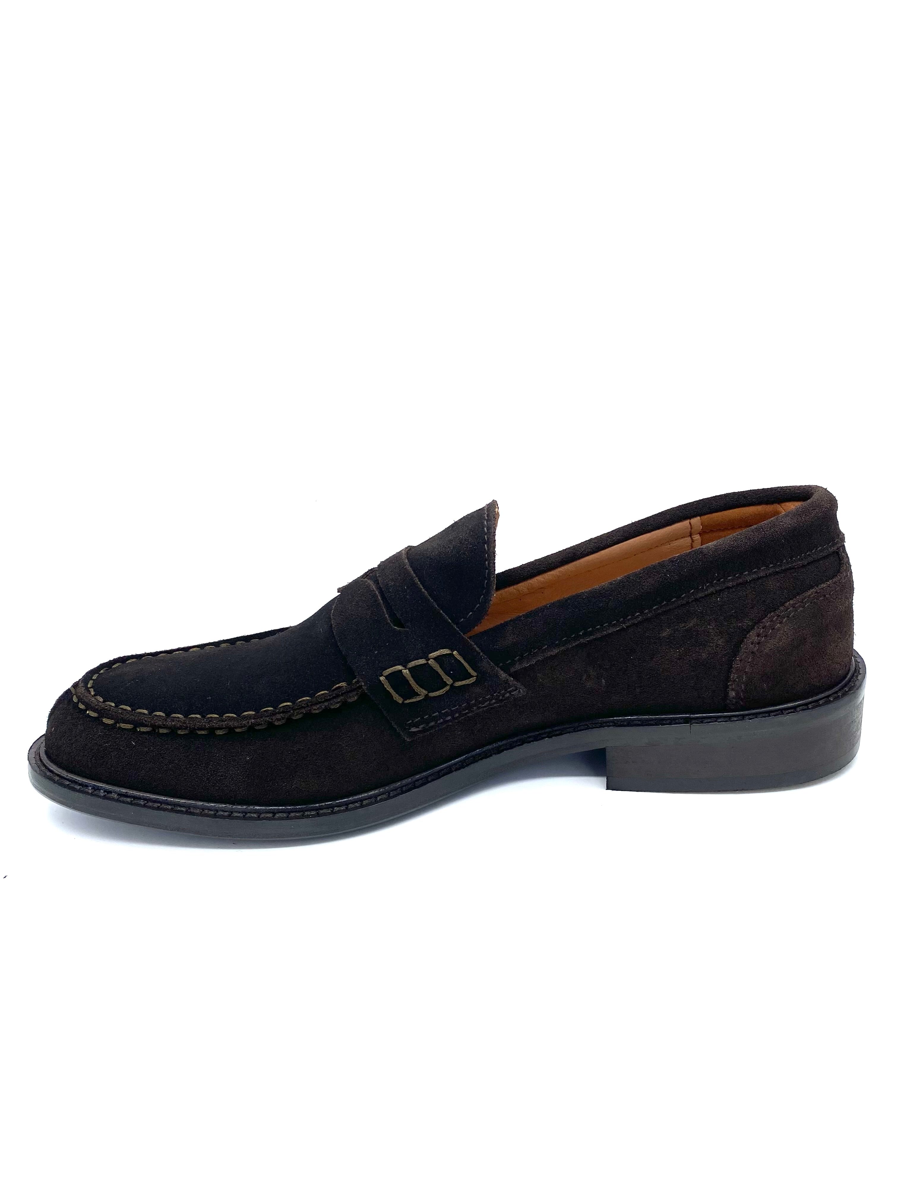 BRAWN’S mocassino marrone scamosciato