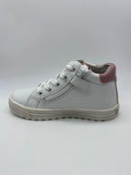 NATURINO orvay zip high bianco-rosa
