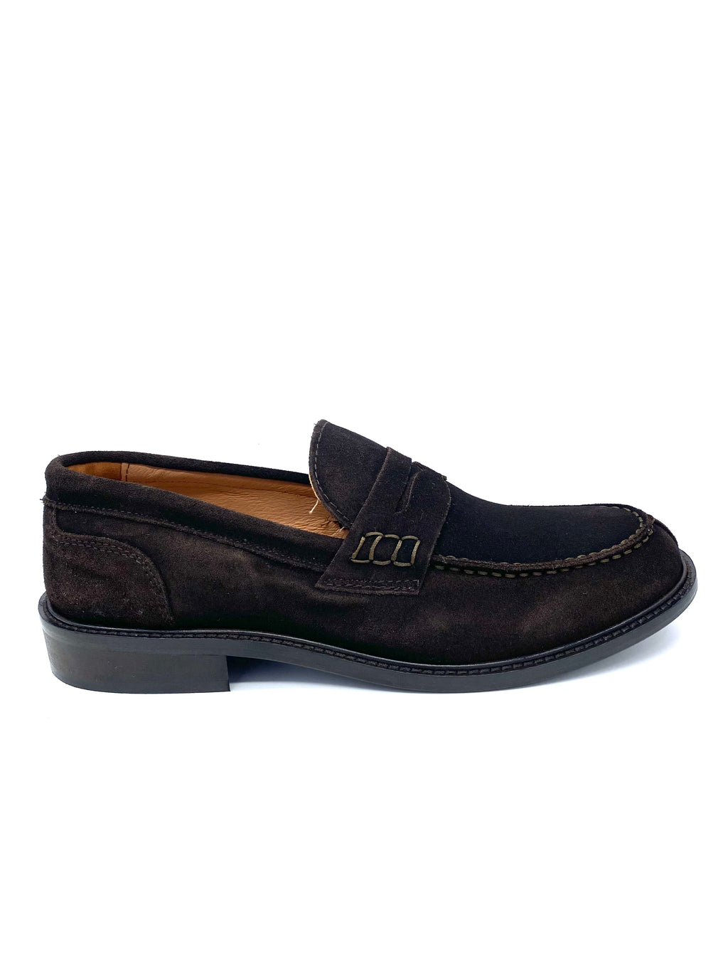 BRAWN’S mocassino marrone scamosciato
