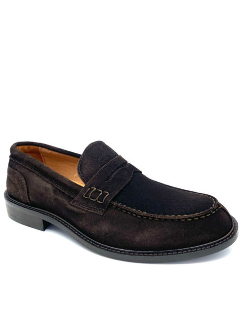 BRAWN’S mocassino marrone scamosciato