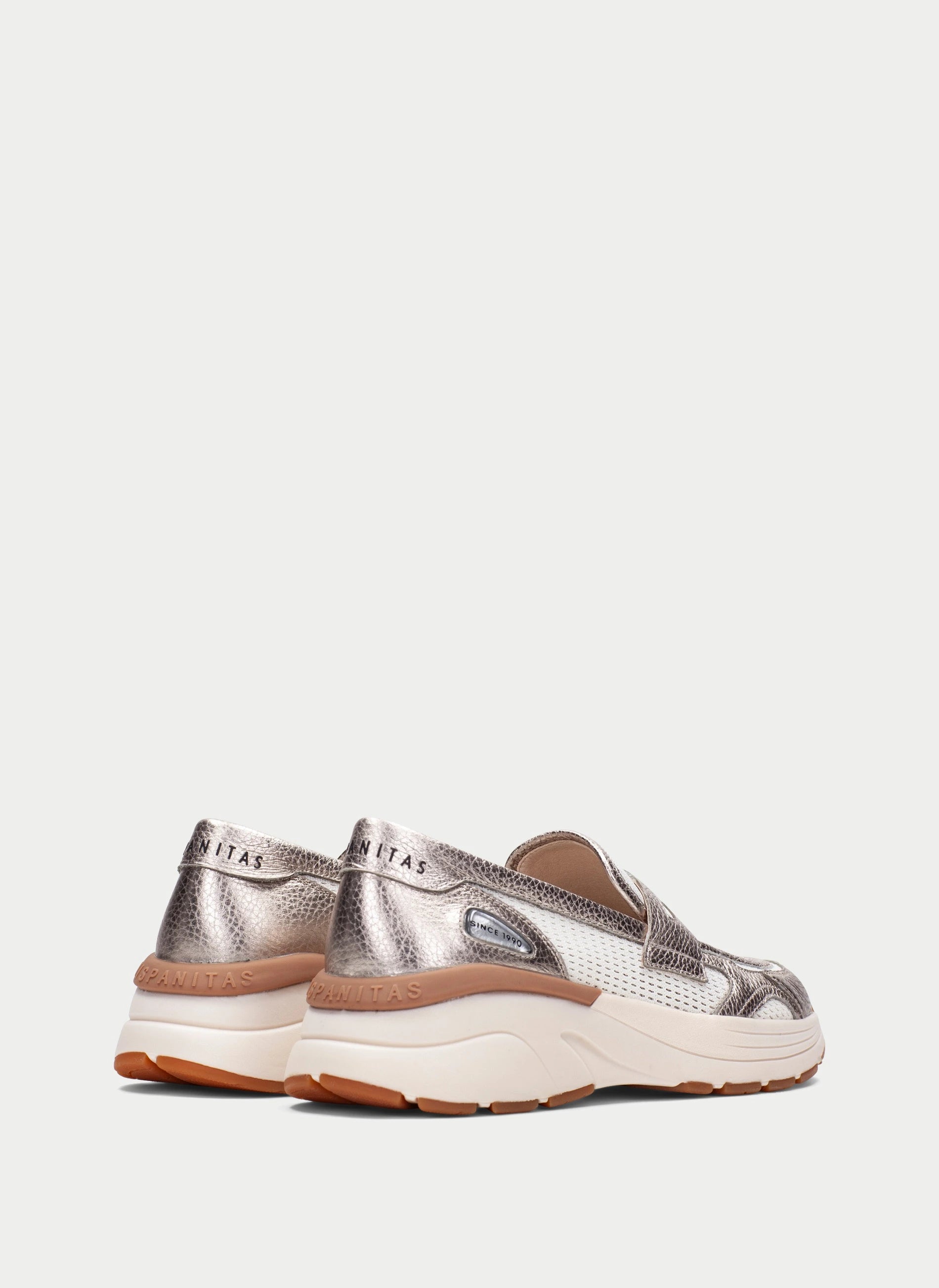 HISPANITAS mocassino loto bianco/champagne